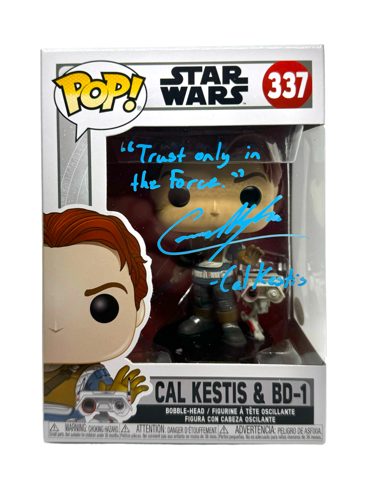Cameron Monaghan Signed Funko Pop Star Wars Cal Kestis JSA COA