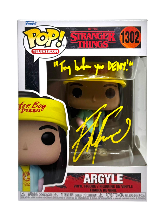 Eduardo Franco Signed Funko Pop Stranger Things Argyle JSA COA