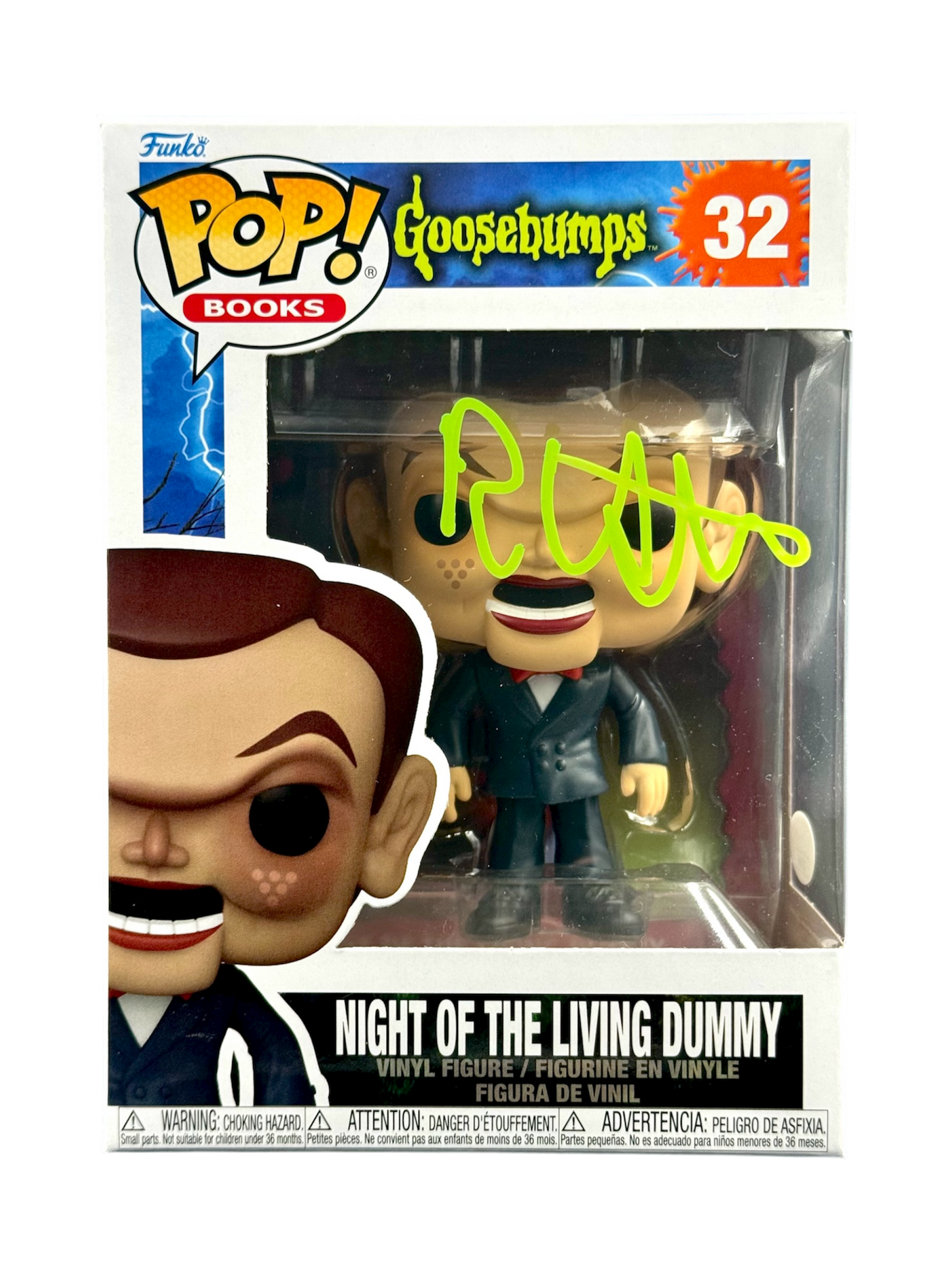 R.L. Stine Signed Funko Pop Goosebumps Night Of The Living Dummy JSA COA