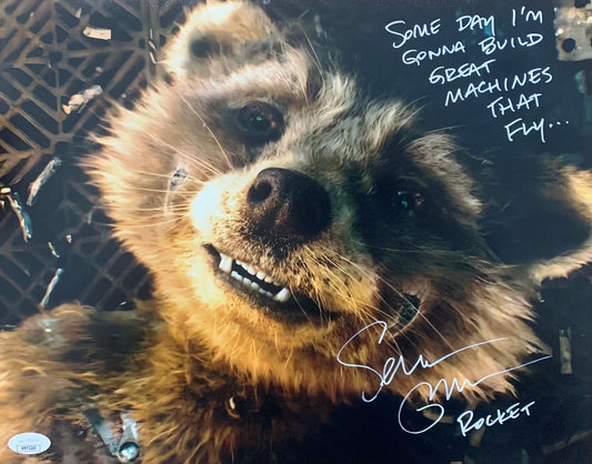 Sean Gunn Signed 11x14 Photo GOTG.3 Rocket JSA COA