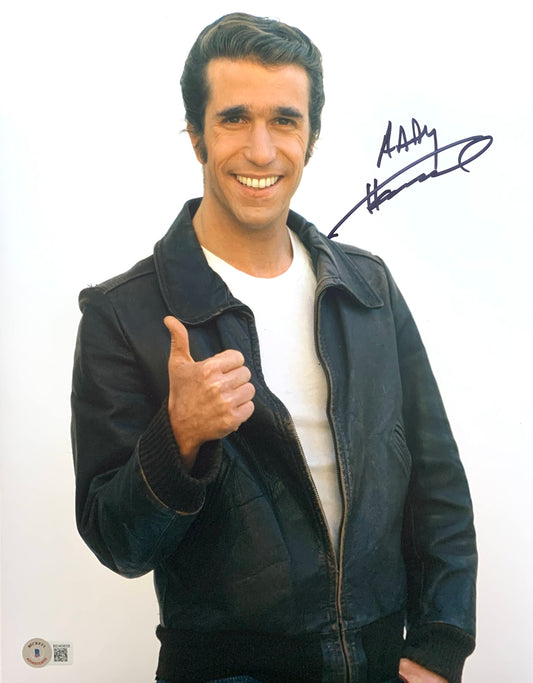 Henry Winkler Signed 11x14 Photo Happy Days Fonzie Beckett COA