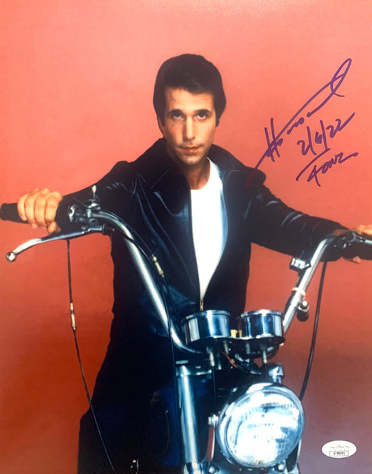 Henry Winkler Signed 11x14 Photo Happy Days Fonzie JSA COA