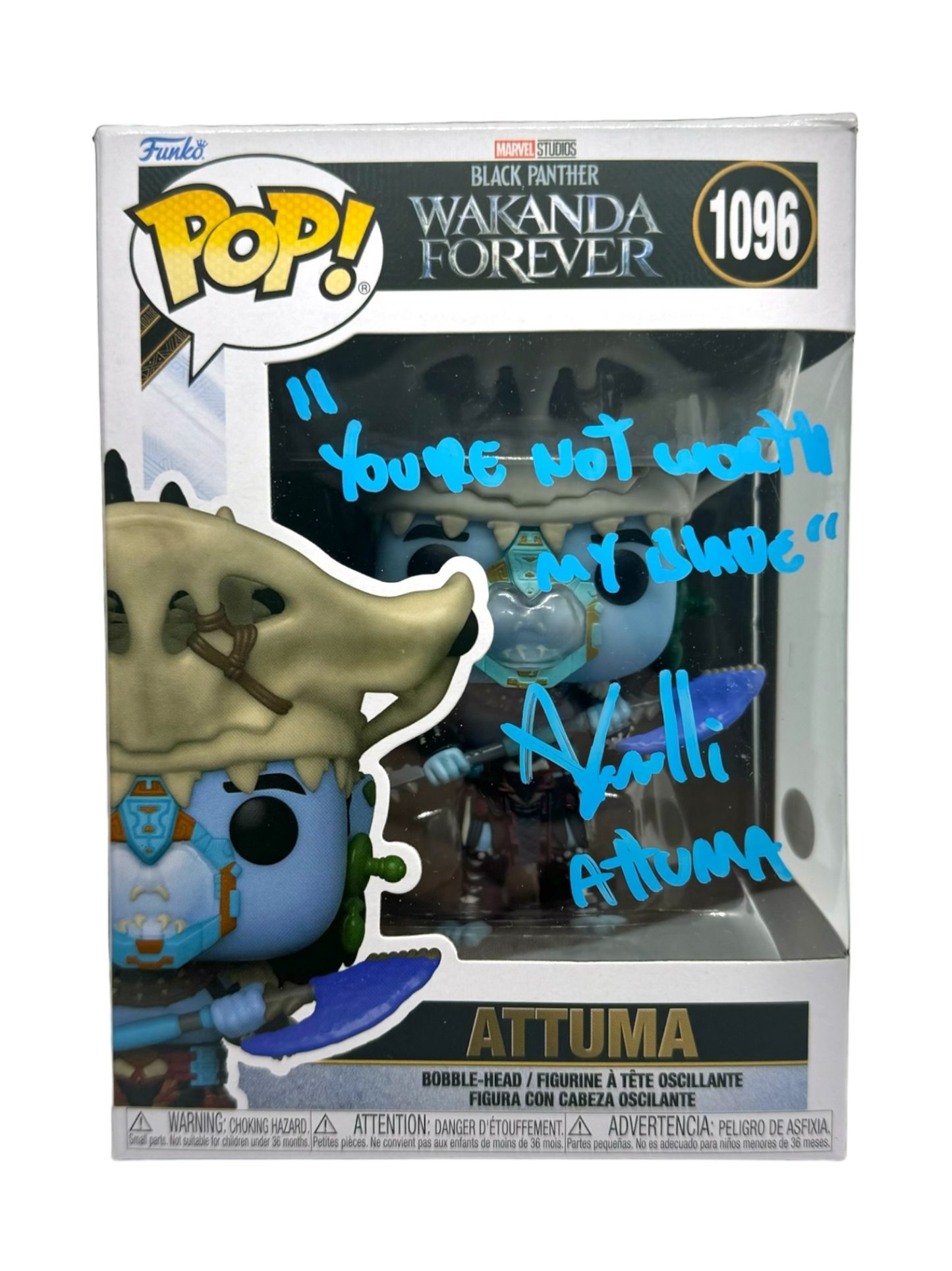 Alex Livinalli Signed Funko Pop Wakanda Forever Attuma JSA COA