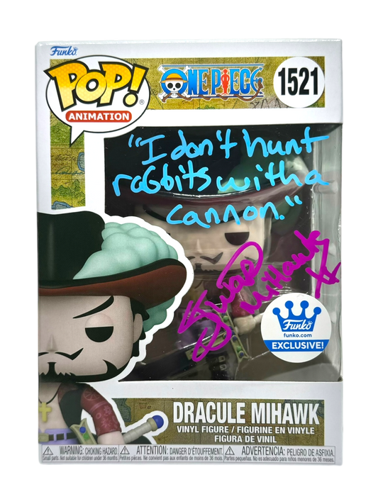 Steven John Ward Signed Funko Pop One Piece Mihawk JSA COA